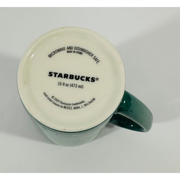 Starbucks Coffee Green Speckled Ceramic Tall Coffee Mug 16 Oz Mermaid Logo - Picture 3 of 9